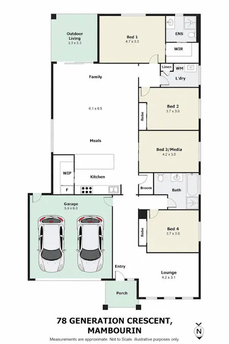 78 Generation Crescent, Mambourin, VIC, 3024 - Floorplan 1