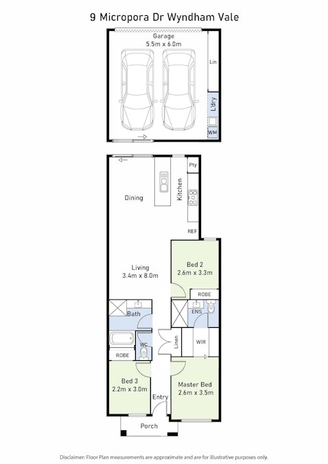 9 Micropora Drive, Wyndham Vale, VIC, 3024 - Floorplan 1