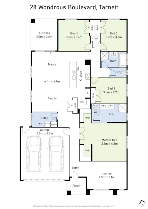 28 Wondrous Boulevard, Tarneit, VIC, 3029 - Floorplan 1