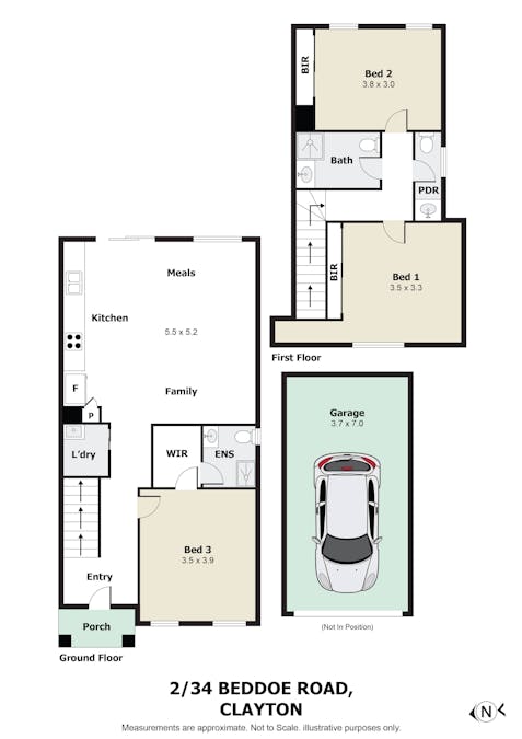 2/34 Beddoe Avenue, Clayton, VIC, 3168 - Floorplan 1