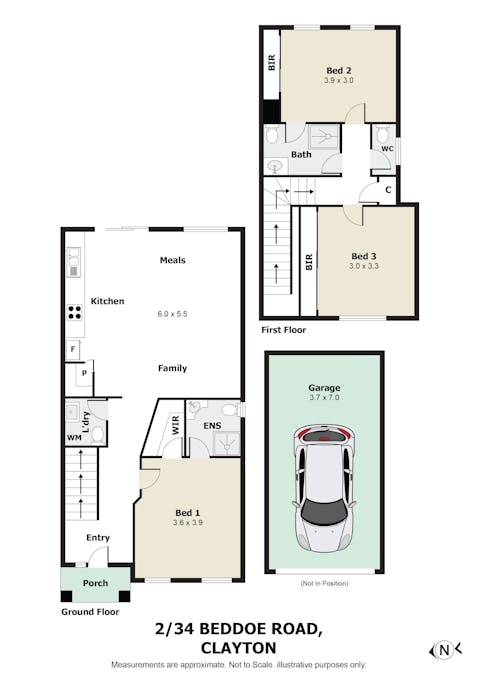 2/34 Beddoe Avenue, Clayton, VIC, 3168 - Floorplan 1