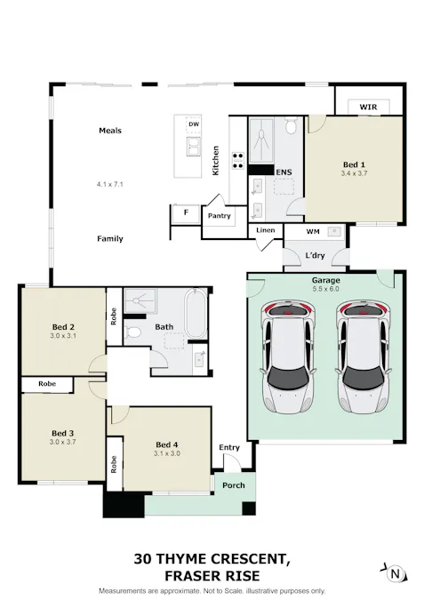 30 Thyme Crescent, Fraser Rise, VIC, 3336 - Floorplan 1