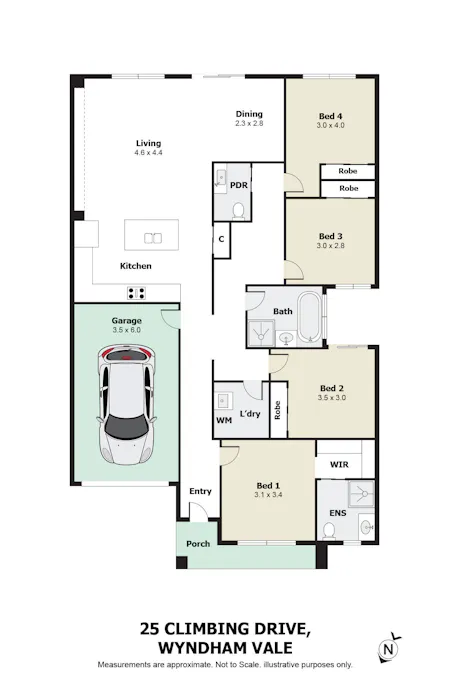 25 Climbing Drive, Wyndham Vale, VIC, 3024 - Floorplan 1
