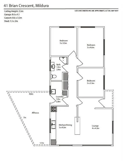 41 Brian Street, Mildura, VIC, 3500 - Floorplan 1