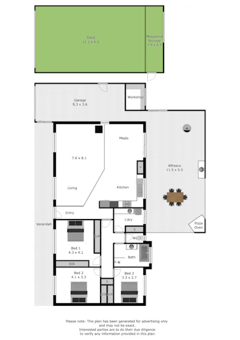 10 Lone Pine Avenue, Corowa, NSW, 2646 - Floorplan 1