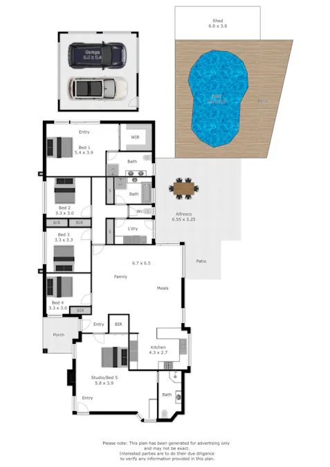 1 Lawson Street, West Wodonga, VIC, 3690 - Floorplan 1