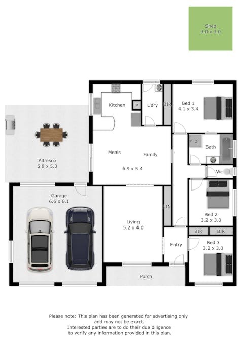 6 Draw Court, West Wodonga, VIC, 3690 - Floorplan 1