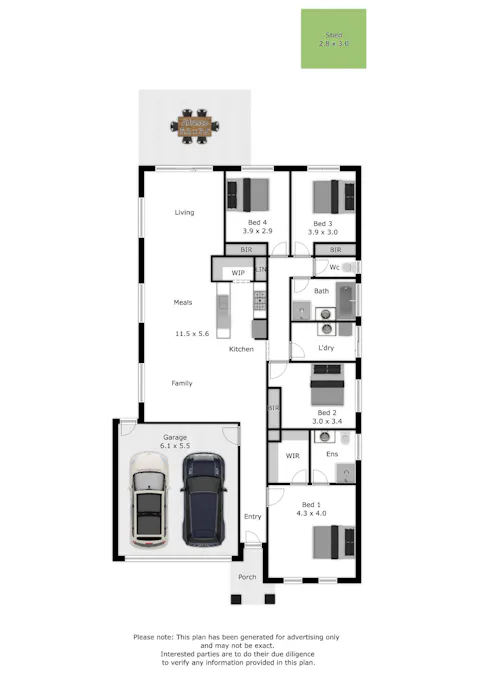 14 Paddlesteamer Court, Thurgoona, NSW, 2640 - Floorplan 1