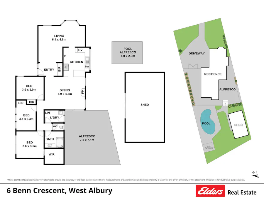 6 Benn Crescent, West Albury, NSW, 2640 - Floorplan 1