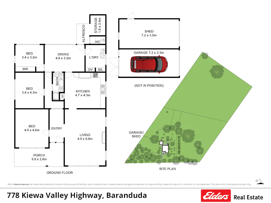 778 Kiewa Valley Highway, Baranduda, VIC, 3691 - Floorplan 1
