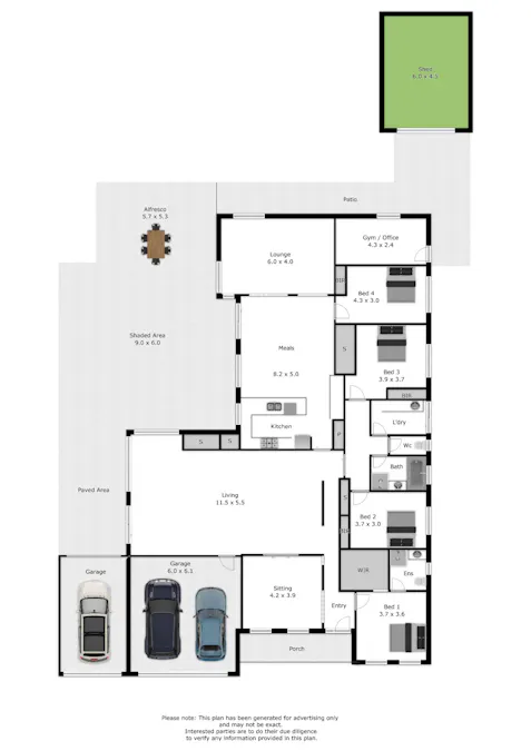 6 Sorrel Court, Baranduda, VIC, 3691 - Floorplan 1
