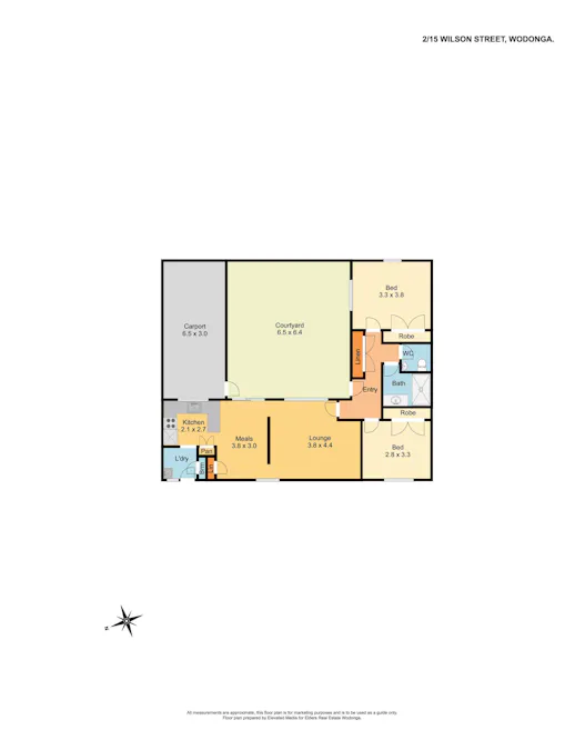 2/15 Wilson Street, Wodonga, VIC, 3690 - Floorplan 1