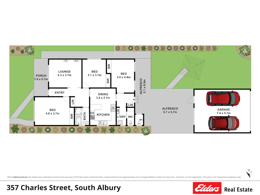 357 Charles Street, South Albury, NSW, 2640 - Floorplan 2