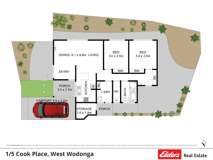 1/5 Cook Place, West Wodonga, VIC, 3690 - Floorplan 2
