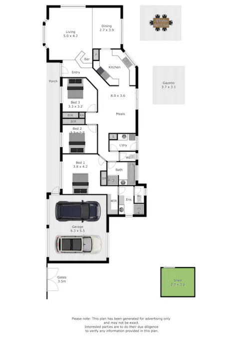 24 Peacock Avenue, West Wodonga, VIC, 3690 - Floorplan 1