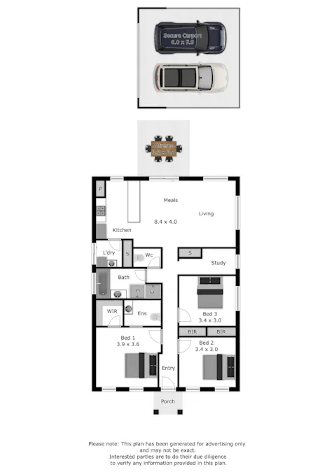 13 Inwood Crescent, Wodonga, VIC, 3690 - Floorplan 1