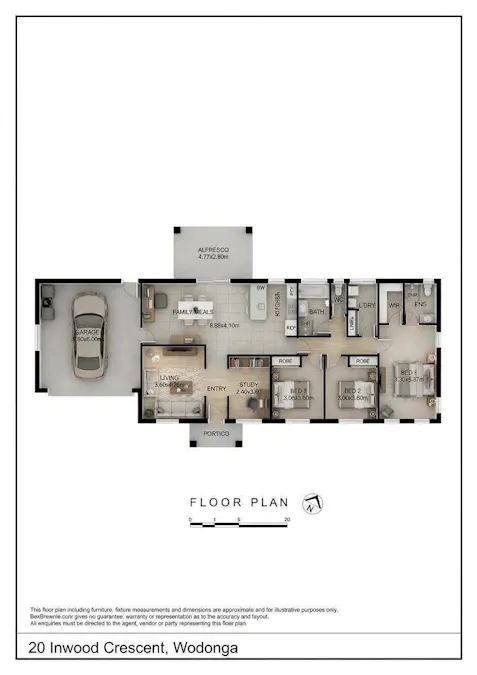 20 Inwood Crescent, Wodonga, VIC, 3690 - Floorplan 1