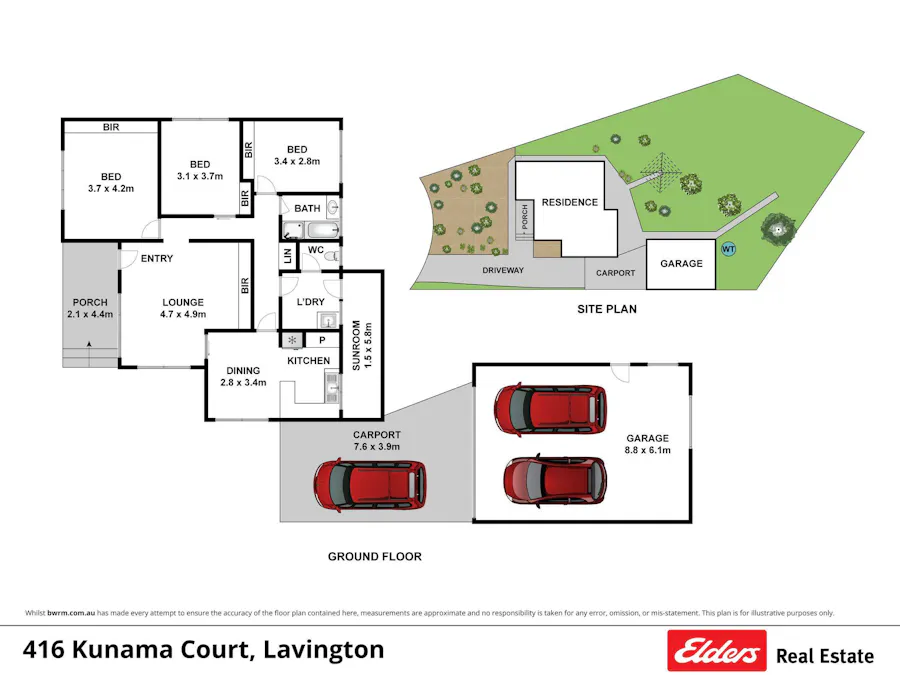 416 Kunama Court, Lavington, NSW, 2641 - Floorplan 1