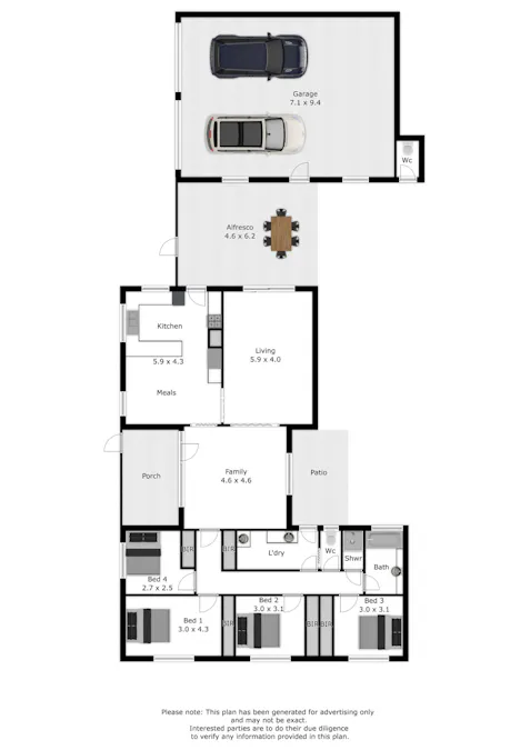 224 Lawrence Street, Wodonga, VIC, 3690 - Floorplan 1