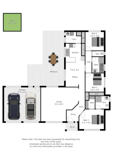 34 Koetong Crescent, West Wodonga, VIC, 3690 - Floorplan 1
