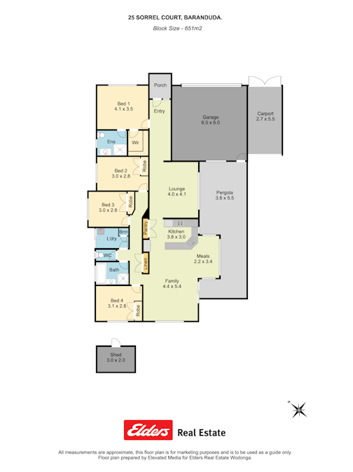 25 Sorrel Court, Baranduda, VIC, 3691 - Floorplan 1