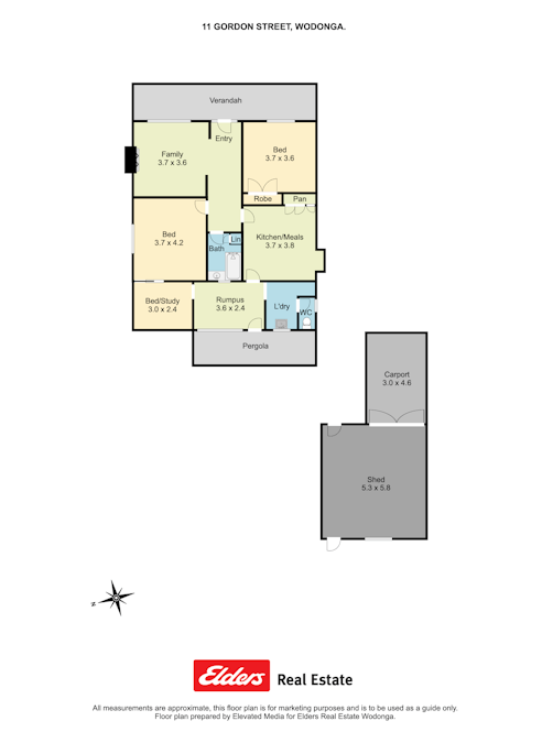 11 Gordon Street, Wodonga, VIC, 3690 - Floorplan 1