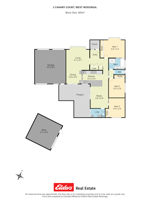 2 Canary Court, Wodonga, VIC, 3690 - Floorplan 1
