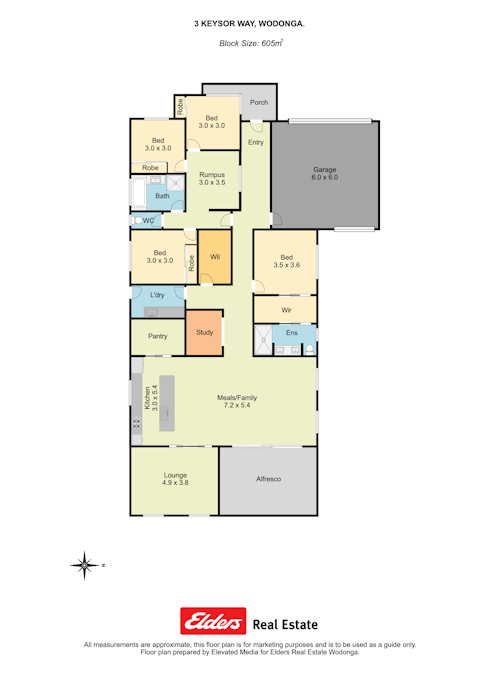 3 Keysor Way, Wodonga, VIC, 3690 - Floorplan 1