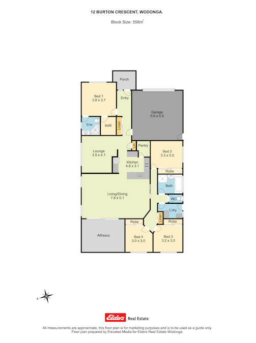 12 Burton Crescent, Wodonga, VIC, 3690 - Floorplan 1