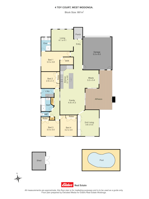 4 Toy Court, Wodonga, VIC, 3690 - Floorplan 1