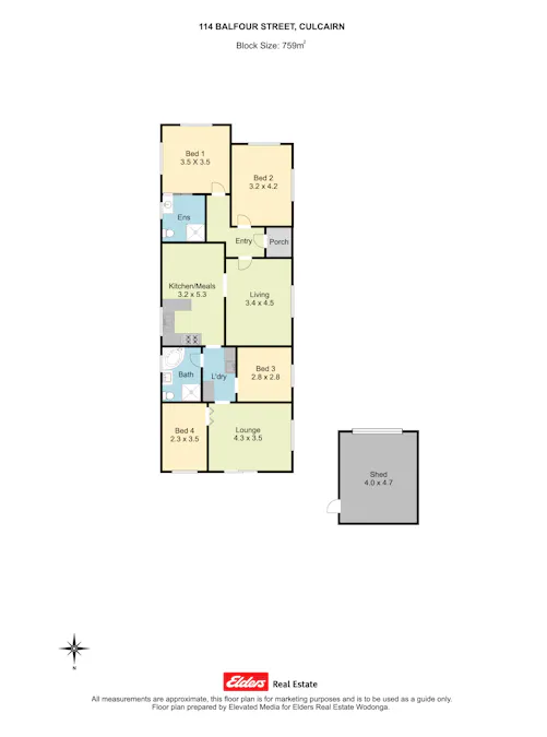 114 Balfour Street, Culcairn, NSW, 2660 - Floorplan 1