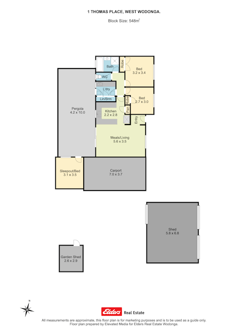 1 Thomas Place, Wodonga, VIC, 3690 - Floorplan 1