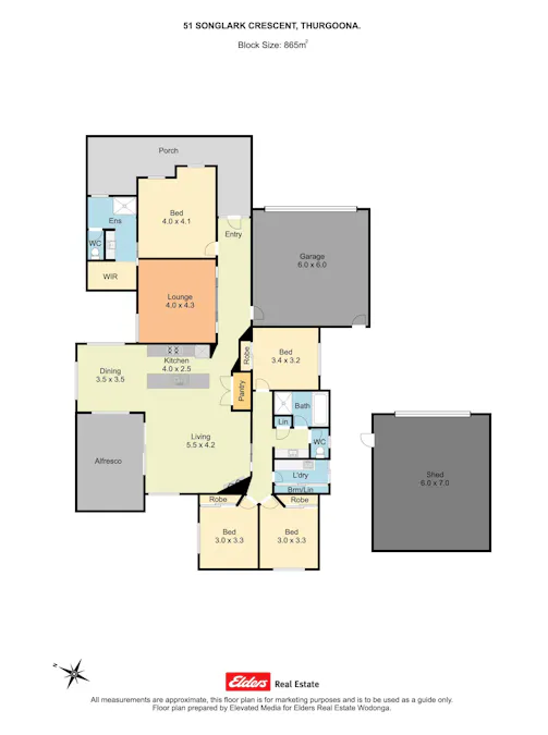 51 Songlark Crescent, Thurgoona, NSW, 2640 - Floorplan 1