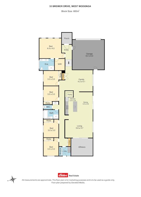 33 Brewer Street, West Wodonga, VIC, 3690 - Floorplan 1