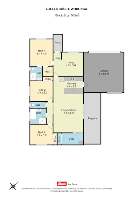 4 Jells Court, Wodonga, VIC, 3690 - Floorplan 1