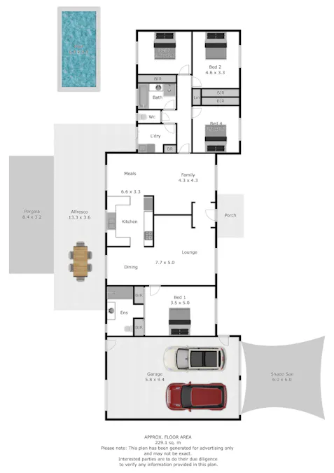 5 Pitcher Place, Wodonga, VIC, 3690 - Floorplan 1
