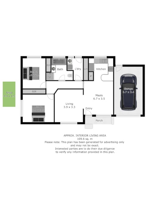 1/12 Chifley Street, Wodonga, VIC, 3690 - Floorplan 1