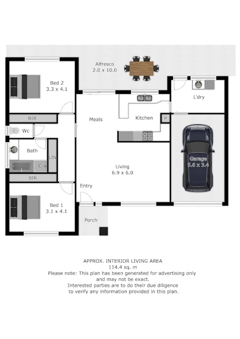 1/23 Bruce Street, Wodonga, VIC, 3690 - Floorplan 1