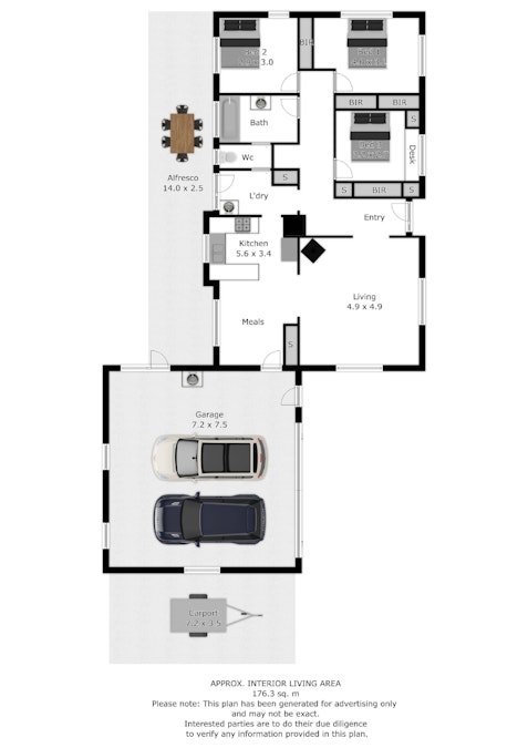 2 Fletcher Court, Yackandandah, VIC, 3749 - Floorplan 1