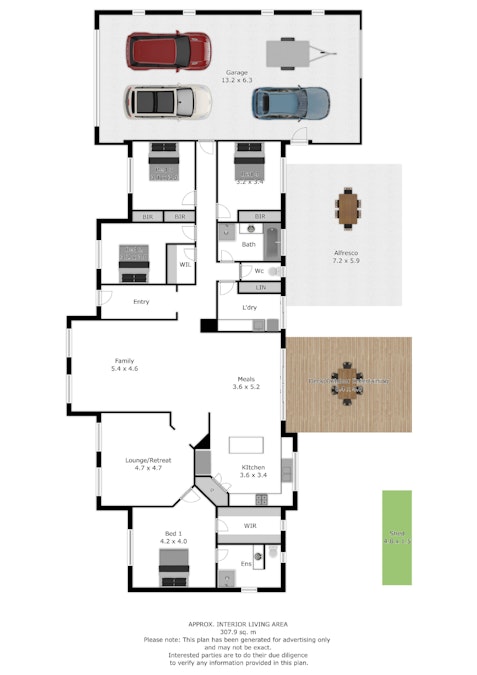 2 Blue Bonnet Way, Wodonga, VIC, 3690 - Floorplan 1