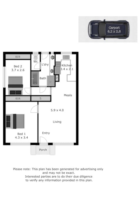 3/5a Woodland Street, Wodonga, VIC, 3690 - Floorplan 1