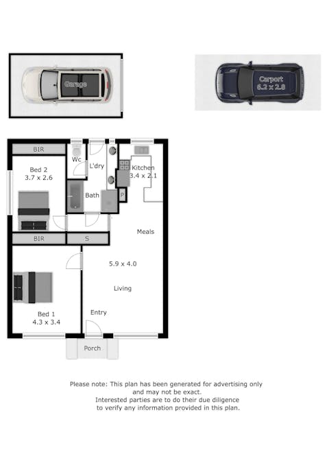 3/5a Woodland Street, Wodonga, VIC, 3690 - Floorplan 1