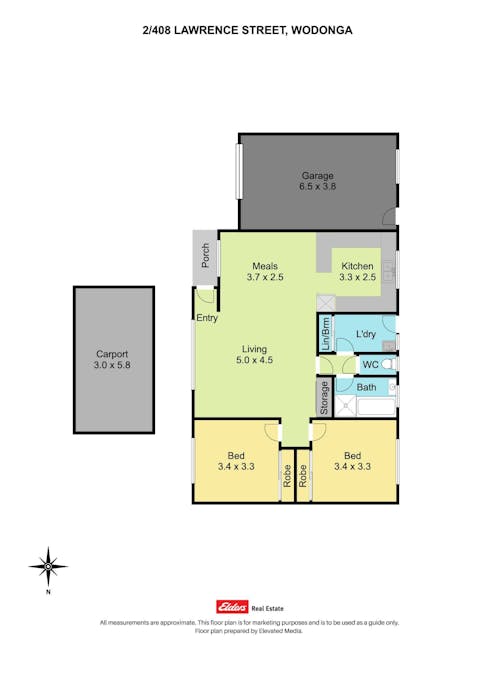 2/408 Lawrence Street, Wodonga, VIC, 3690 - Floorplan 1