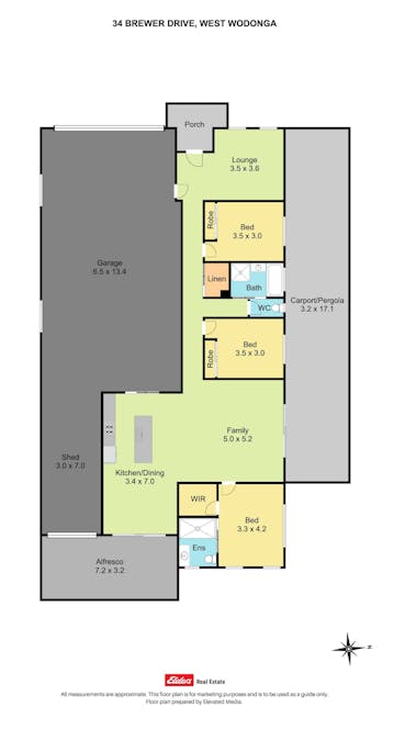 34 Brewer Drive, West Wodonga, VIC, 3690 - Floorplan 1