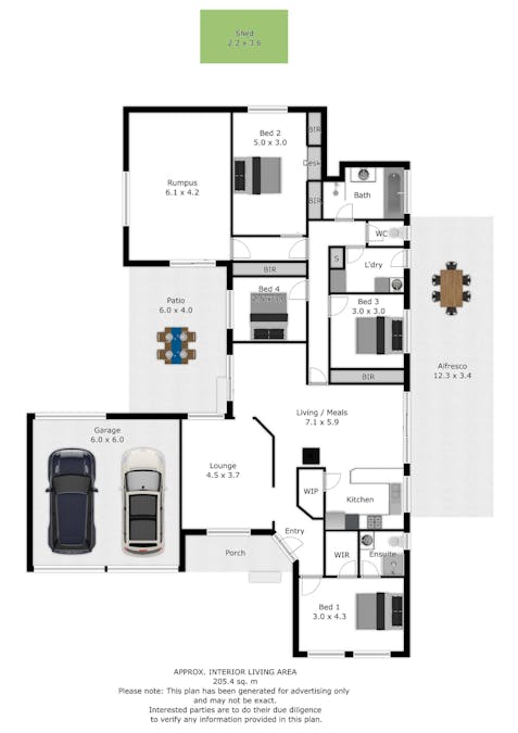 11 Fraser Court, Wodonga, VIC, 3690 - Floorplan 1