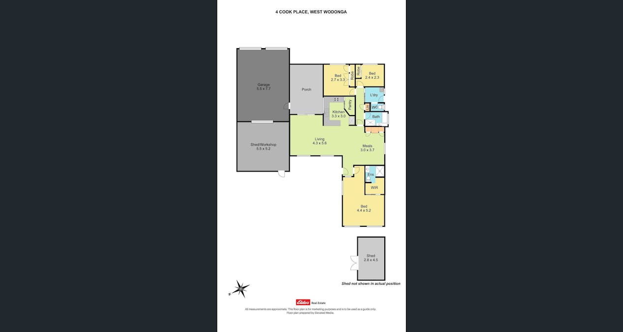 4 Cook Place, Wodonga, VIC, 3690 - Floorplan 1