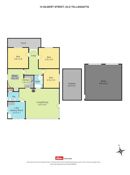 14 Gilbert Street, Old Tallangatta, VIC, 3701 - Floorplan 1