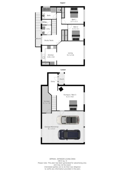 2/15 Barton Street, Wodonga, VIC, 3690 - Floorplan 1