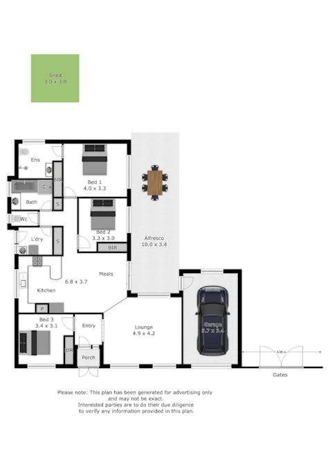 12 Pinot Crescent, Corowa, NSW, 2646 - Floorplan 1