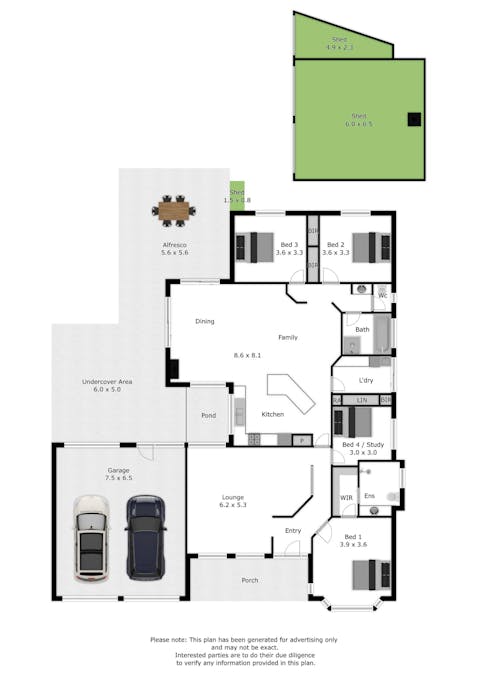 41 Dalton Avenue, West Wodonga, VIC, 3690 - Floorplan 1